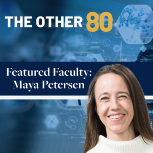 Maya Petersen headshot, the Other 80 podcast logo