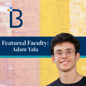 Adam Yala headshot as featured faculty, Bakar Fellows logo